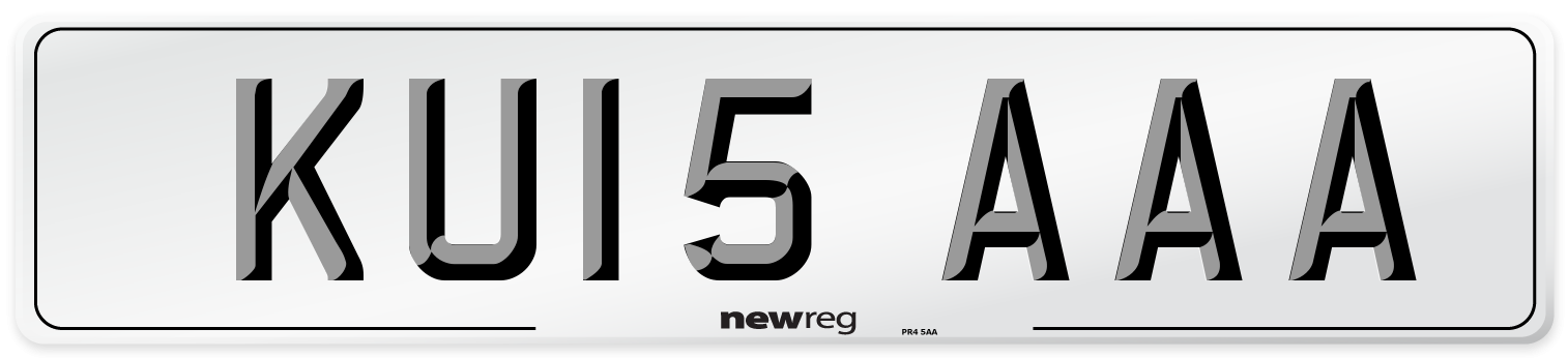 KU15 AAA Number Plate from New Reg